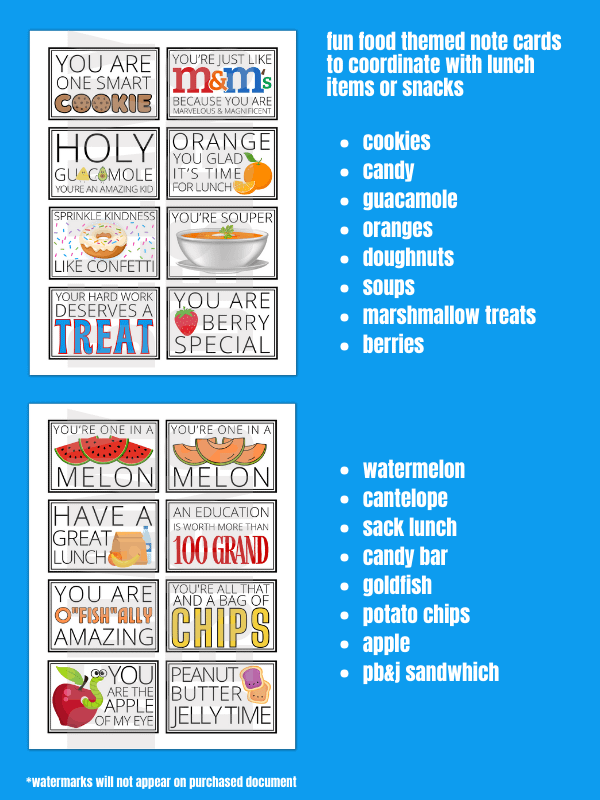 Lunchbox Notes Printables for School Lunches product image (6)