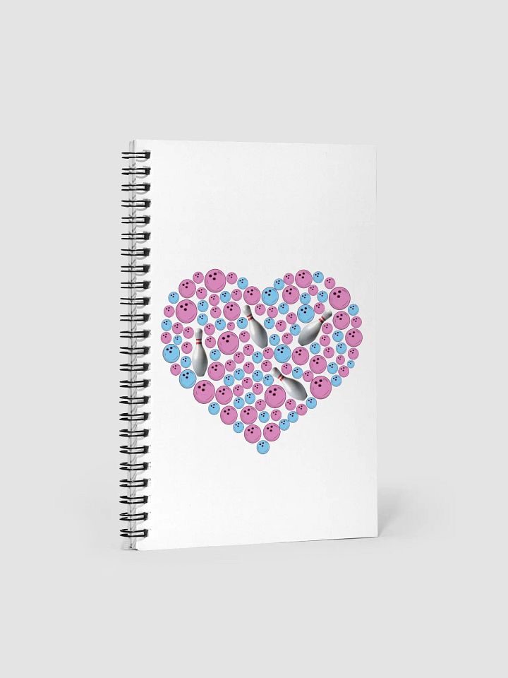 Pure Heart Bowling Pink And Blue Strikes Spiral Notebook product image (1)