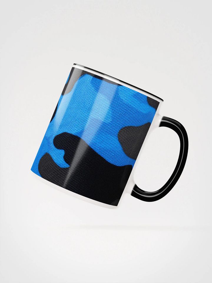 Ceramic Mug with Color inside black and blue camo product image (8)