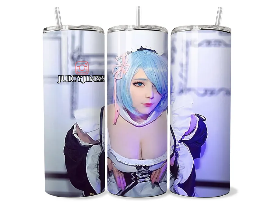 Re:Zero - Rem Cosplay Tumbler (JuicyJinxs) - 20oz Stainless Steel product image (1)
