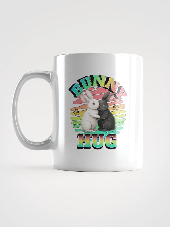 Bunny Hug Rabbit White Glossy Mug product image (1)