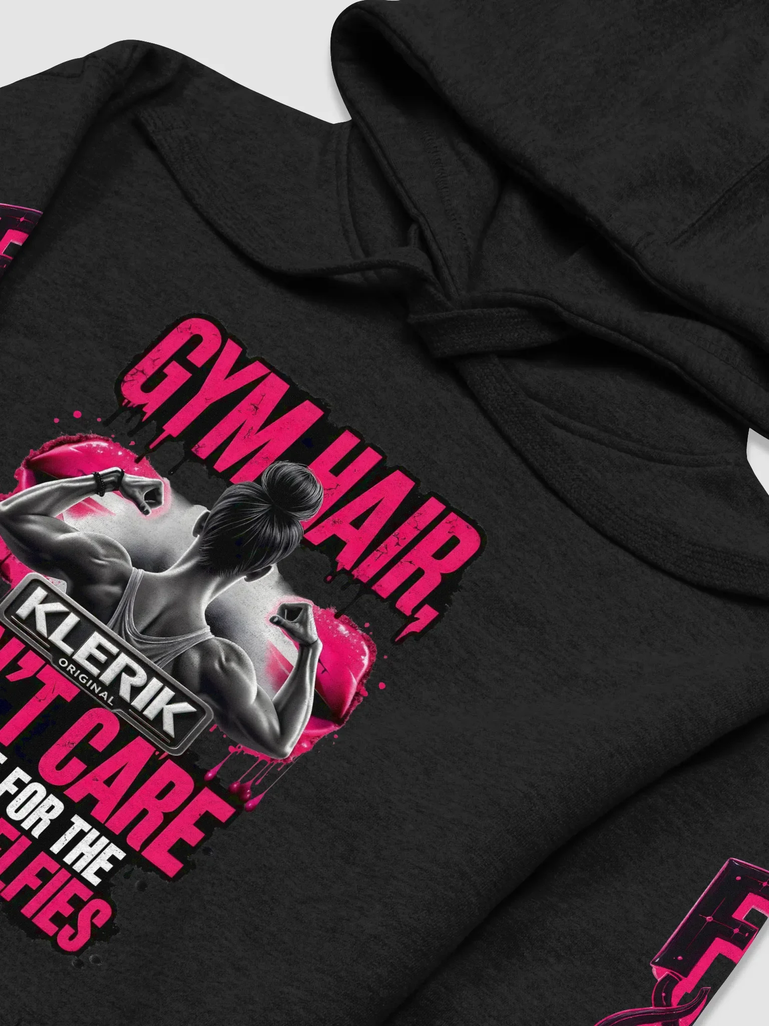 FOCUS Unisex Premium Hoodie - GYM HAIR DON'T CARE I'M HERE FOR THE MIRROR SELFIES product image (3)