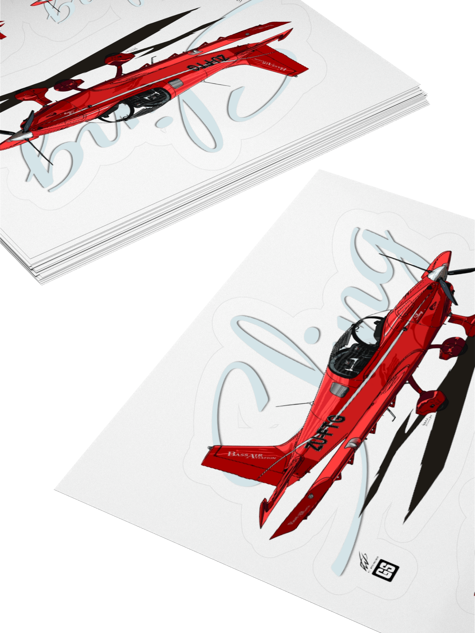 Sling 2 Sticker Combo 1 - Custom Aviation Illustration product image (10)