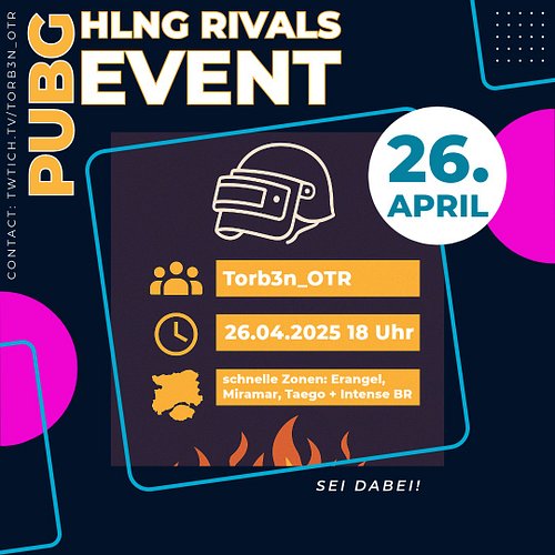 HLNG PUBG Community Event

Am 26.04.2025 um 18:00 Uhr laden wir dich zu einem besonderen Community-Abend ein – voller kurzer,...