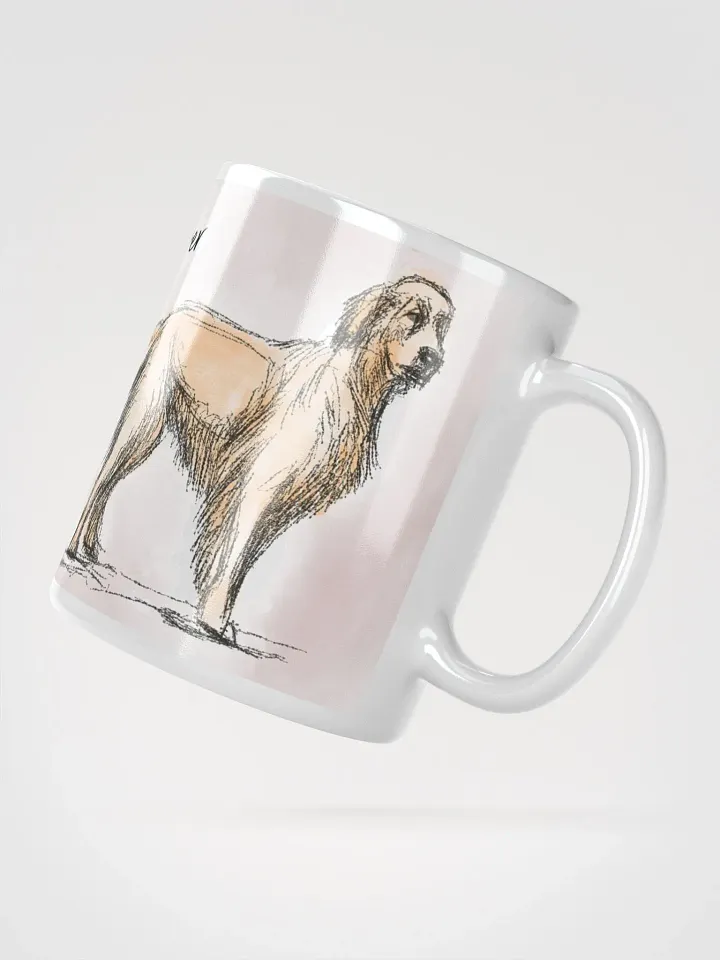Golden Retriever Sketches White Glossy Mug product image (6)