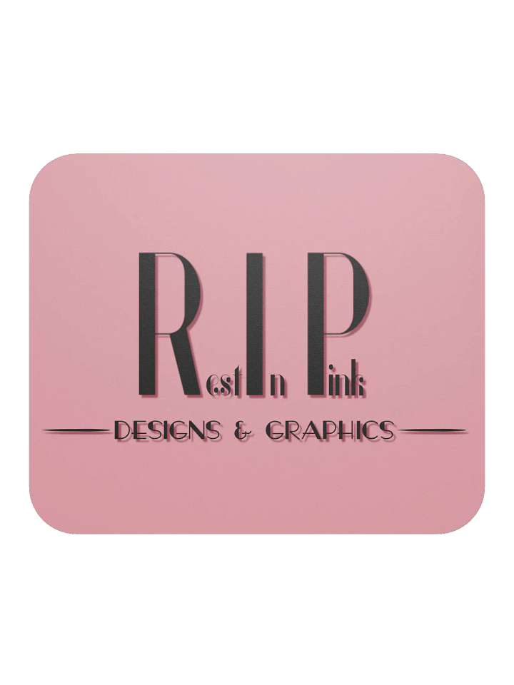 RIP Minimalist Logo Mouse Pad - Pink product image (2)
