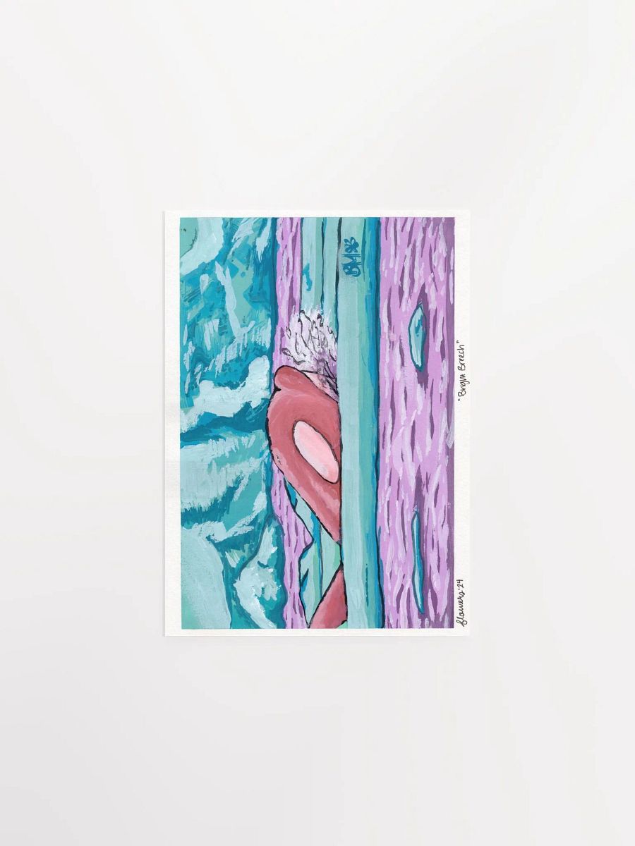 vaporwave arctic orca - gouache - print product image (2)