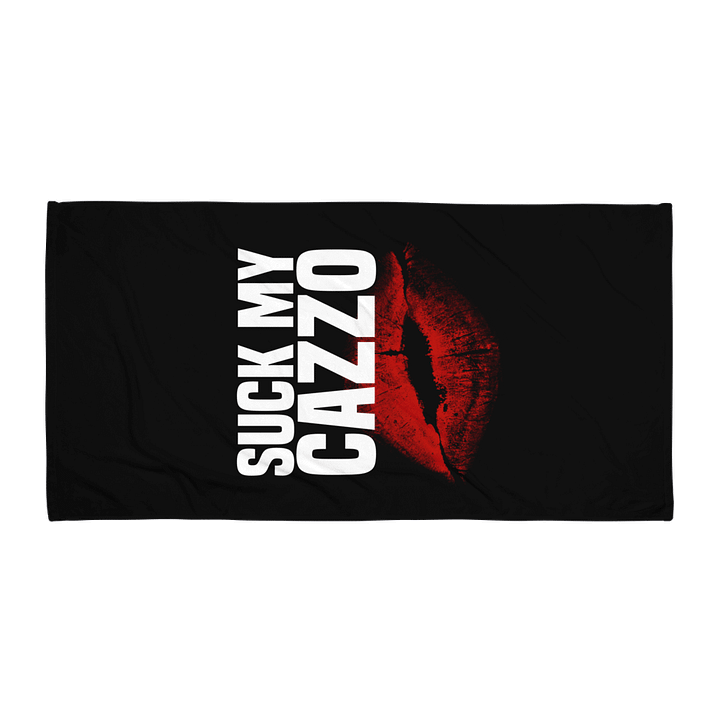SUCK MY CAZZO towel black product image (1)