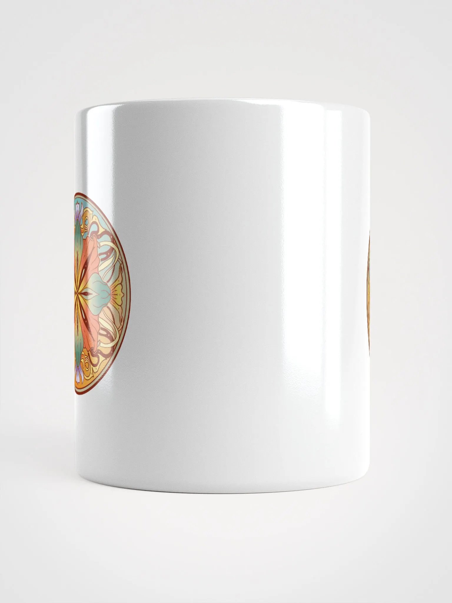 Teal Floral Mandala - White Mug product image (5)