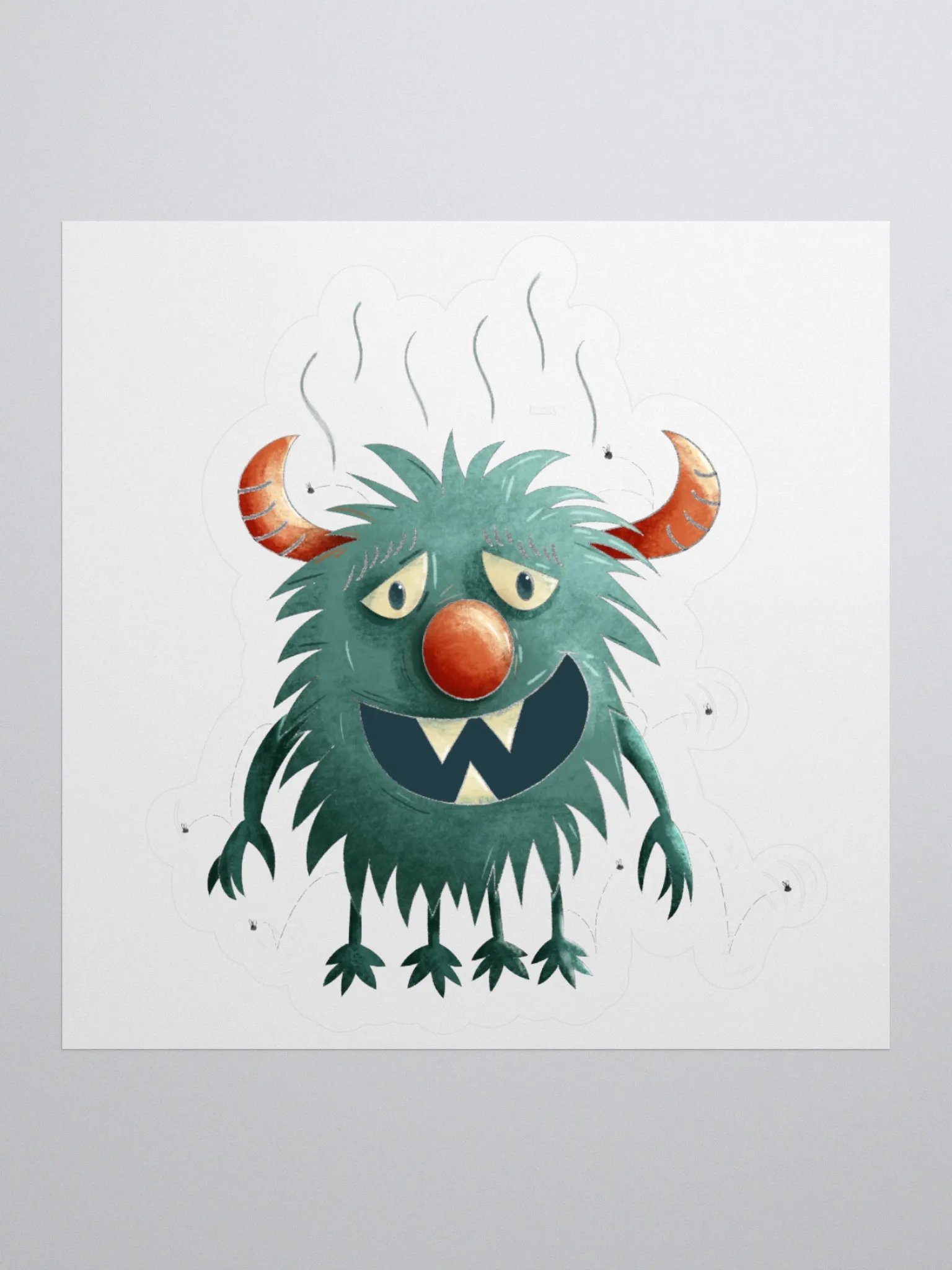 Little Monster Whiffy Kiss Cut Stickers product image (1)