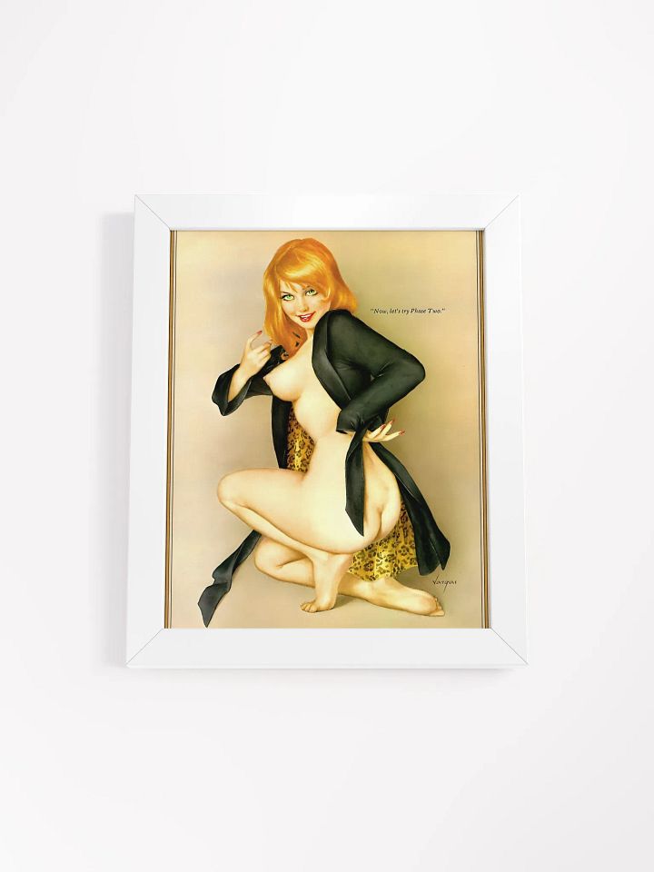 Alluring ginger pinup Art by Alberto Vargas Framed Print product image (10)