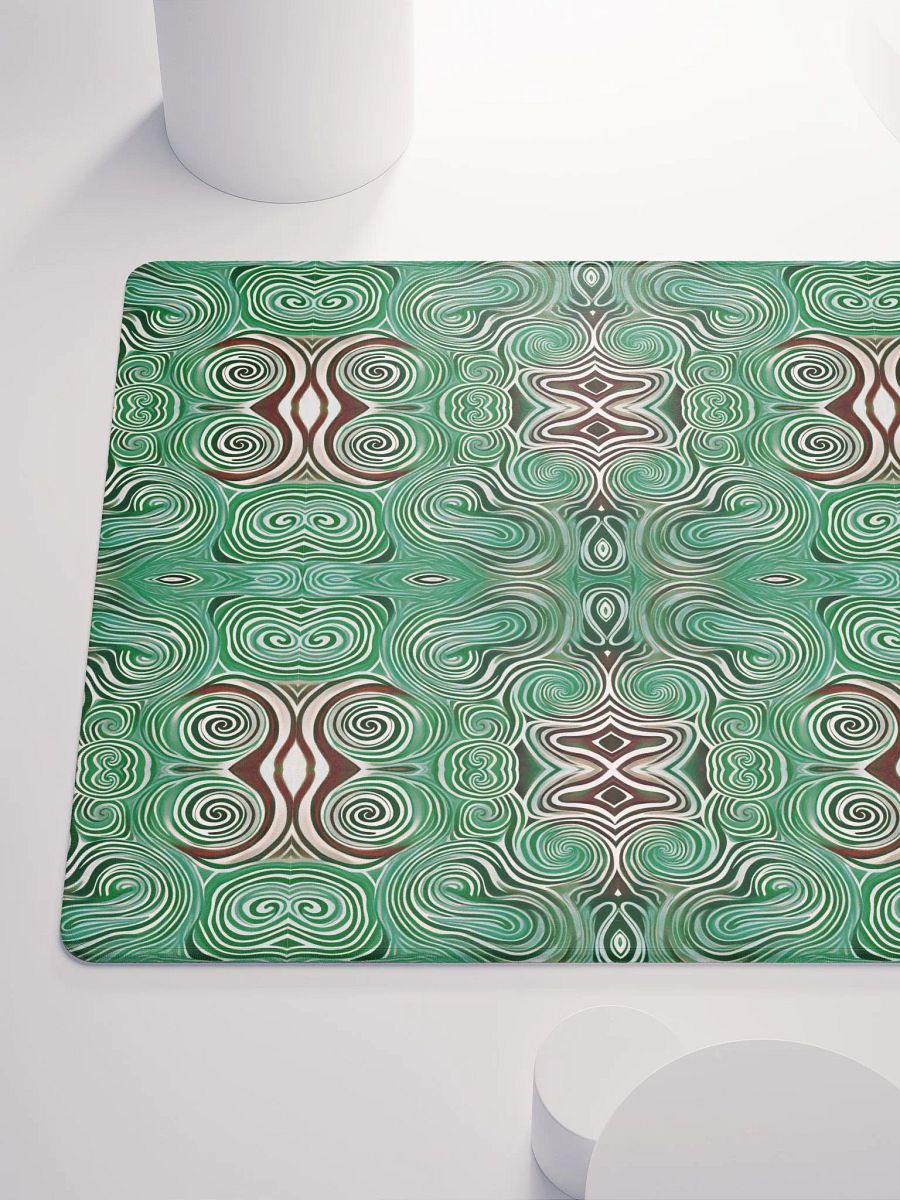 Funky Cool Green Liquid Tie-Dye Gaming Mouse Pad product image (7)
