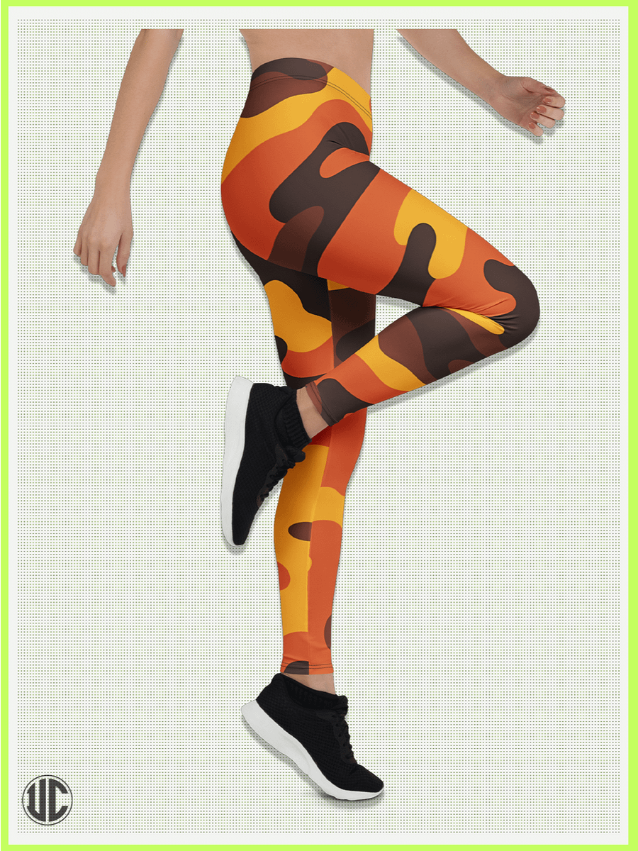 Savage Sunset Orange Camo – Women’s Leggings product image (3)