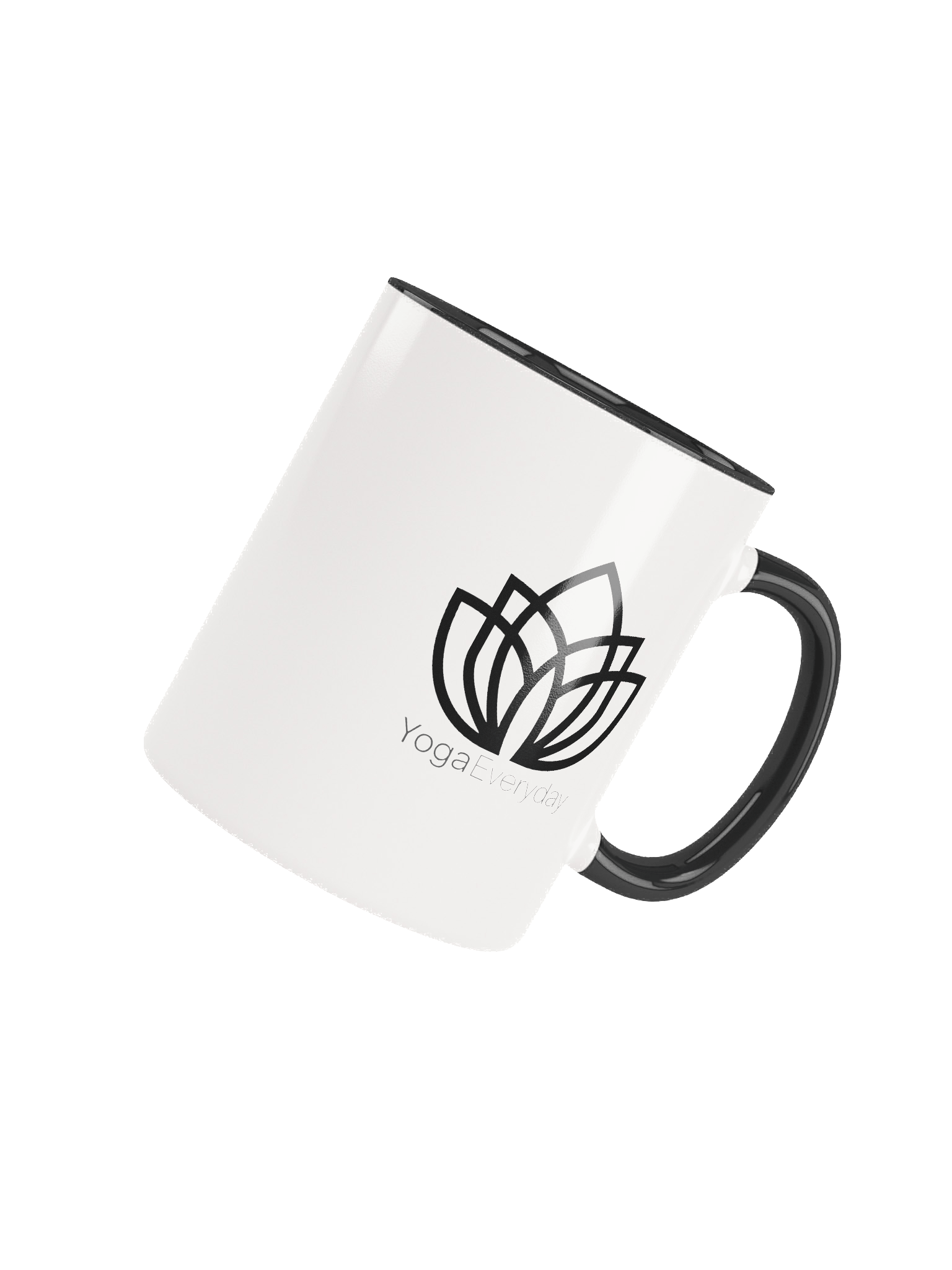 YogaEveryday Lotus Bloom Mug B & W – Sip Calm, Breathe Peace product image (4)