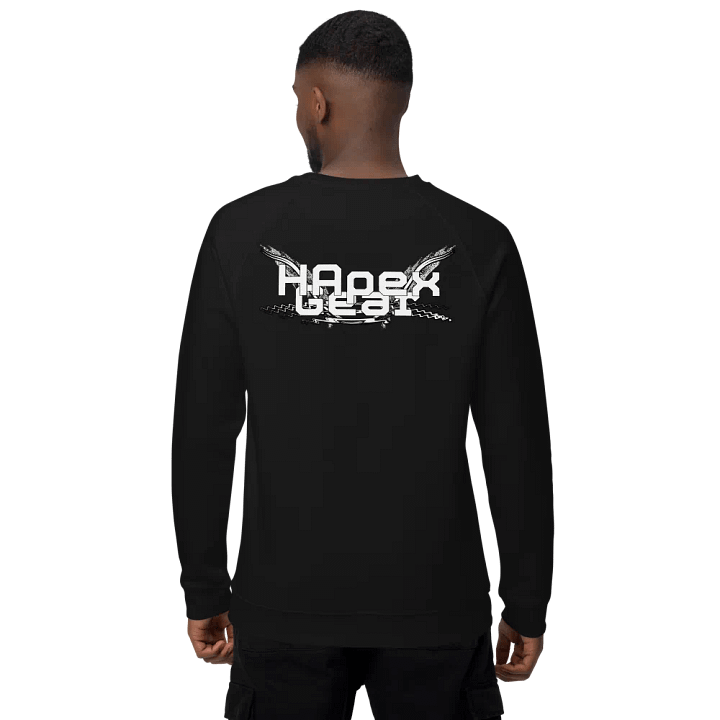 Unisex Organic Raglan Sweatshirt - White HApex Gear White Logo product image (1)