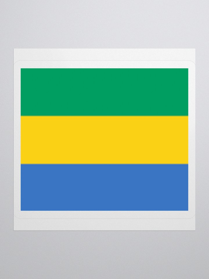 Gabon Flag Sticker | Green Yellow Blue Design | Durable Vinyl | 3 Sizes product image (2)