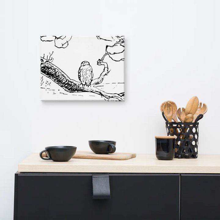 Owl on a Branch Canvas Artwork product image (2)