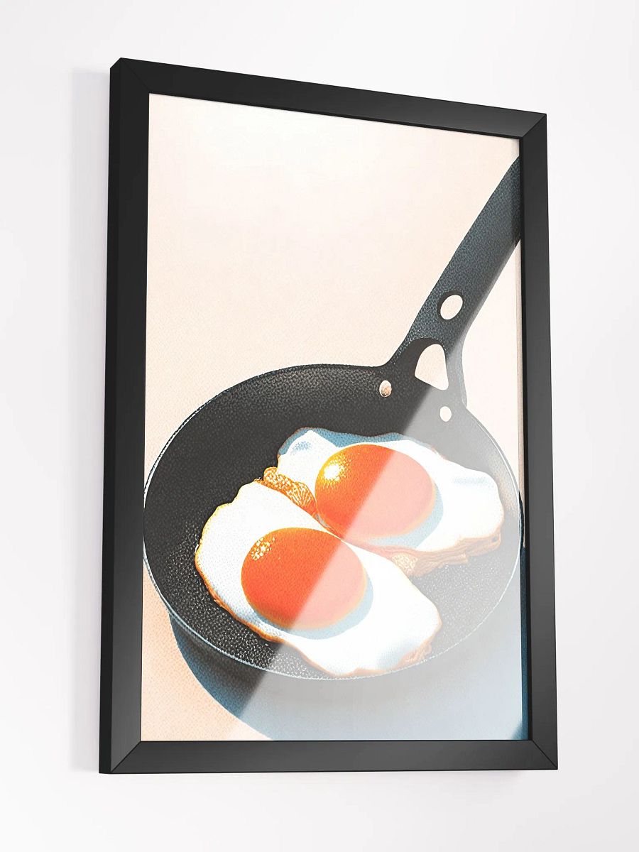 Fried eggs in a pan - illustrated in dotted raster style product image (3)