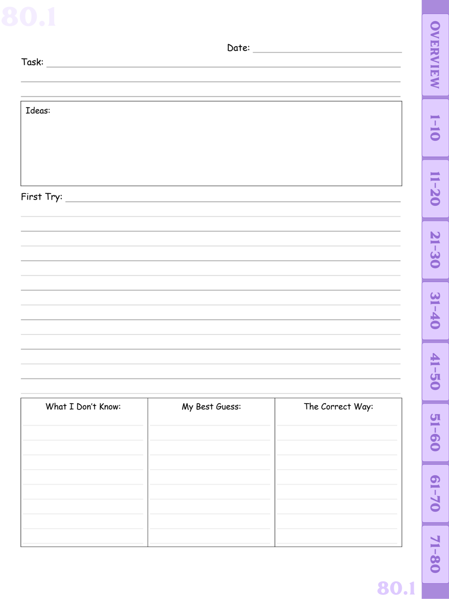 Pastel Purple Digital Writing Practice Journal product image (4)