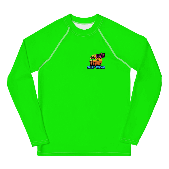 Wild Green Neon Youth Rash Guard product image (1)
