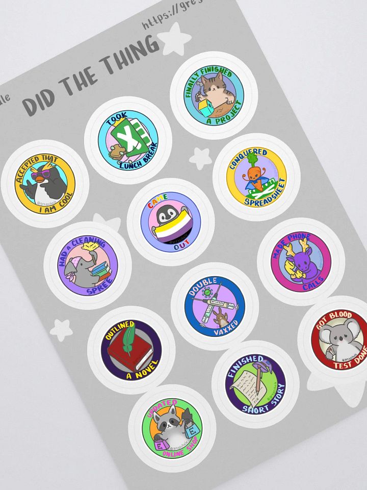 Did The Thing Sticker Sheet pt 3 product image (1)