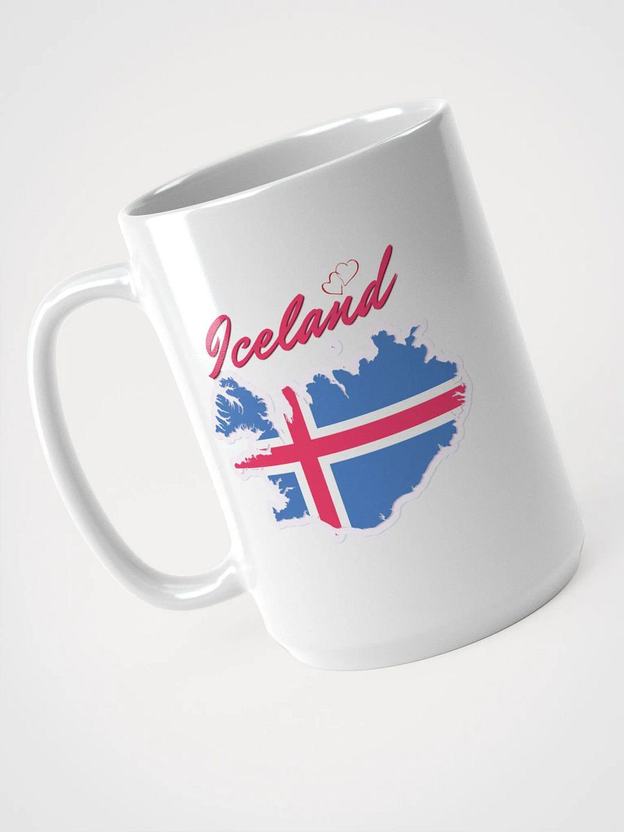 Icelandic Flag Map White Glossy Mug product image (3)