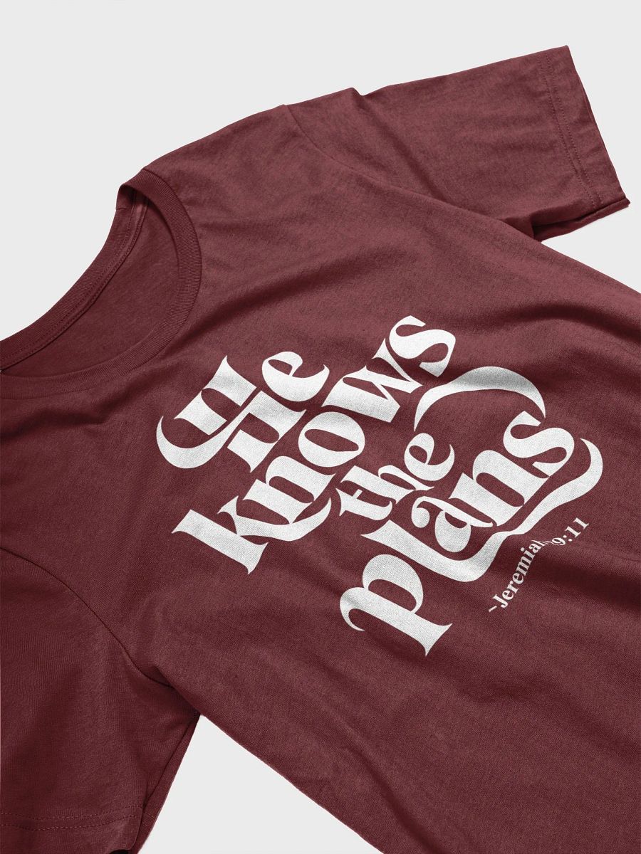 He Knows the Plans – Jeremiah 29:11 Bible Verse Bella+Canvas Supersoft T-Shirt product image (4)