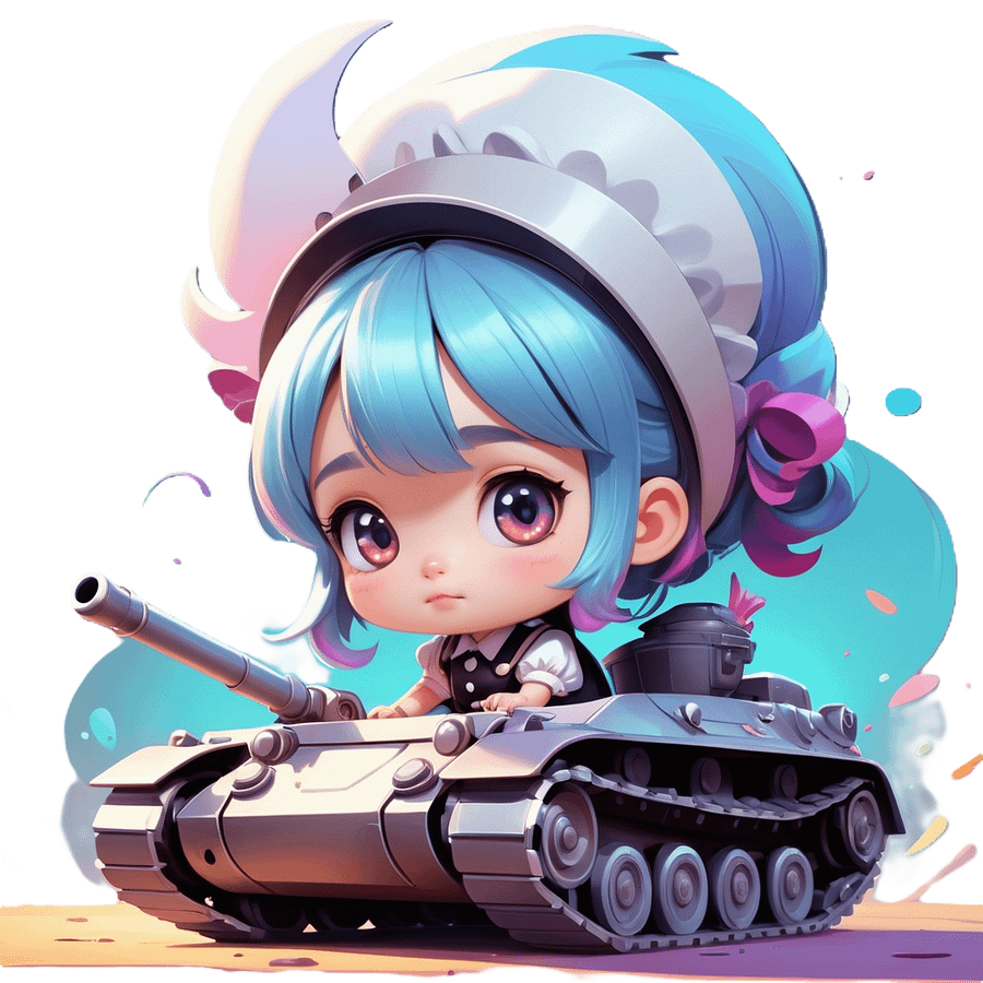 Chibi Maid Tank Set A - Pin Button Collection product image (5)