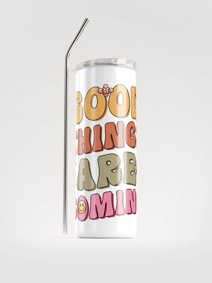 Optimistic Vibes Stainless Steel Tumbler product image (1)