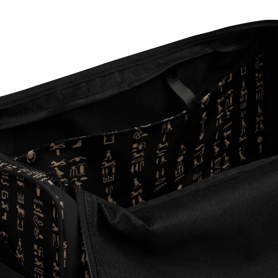 Isis Black Hieroglyphs All-Over Duffle product image (6)