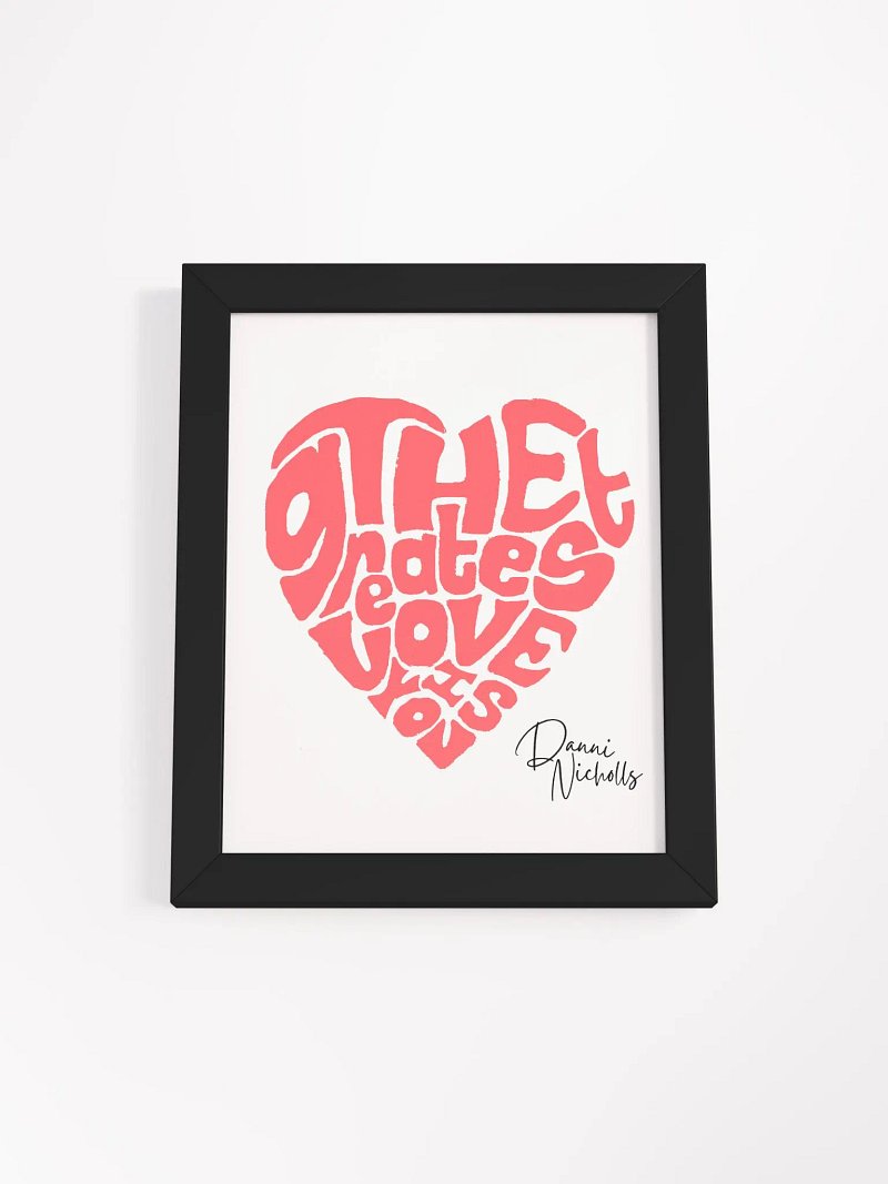 Framed Lyric Heart Poster