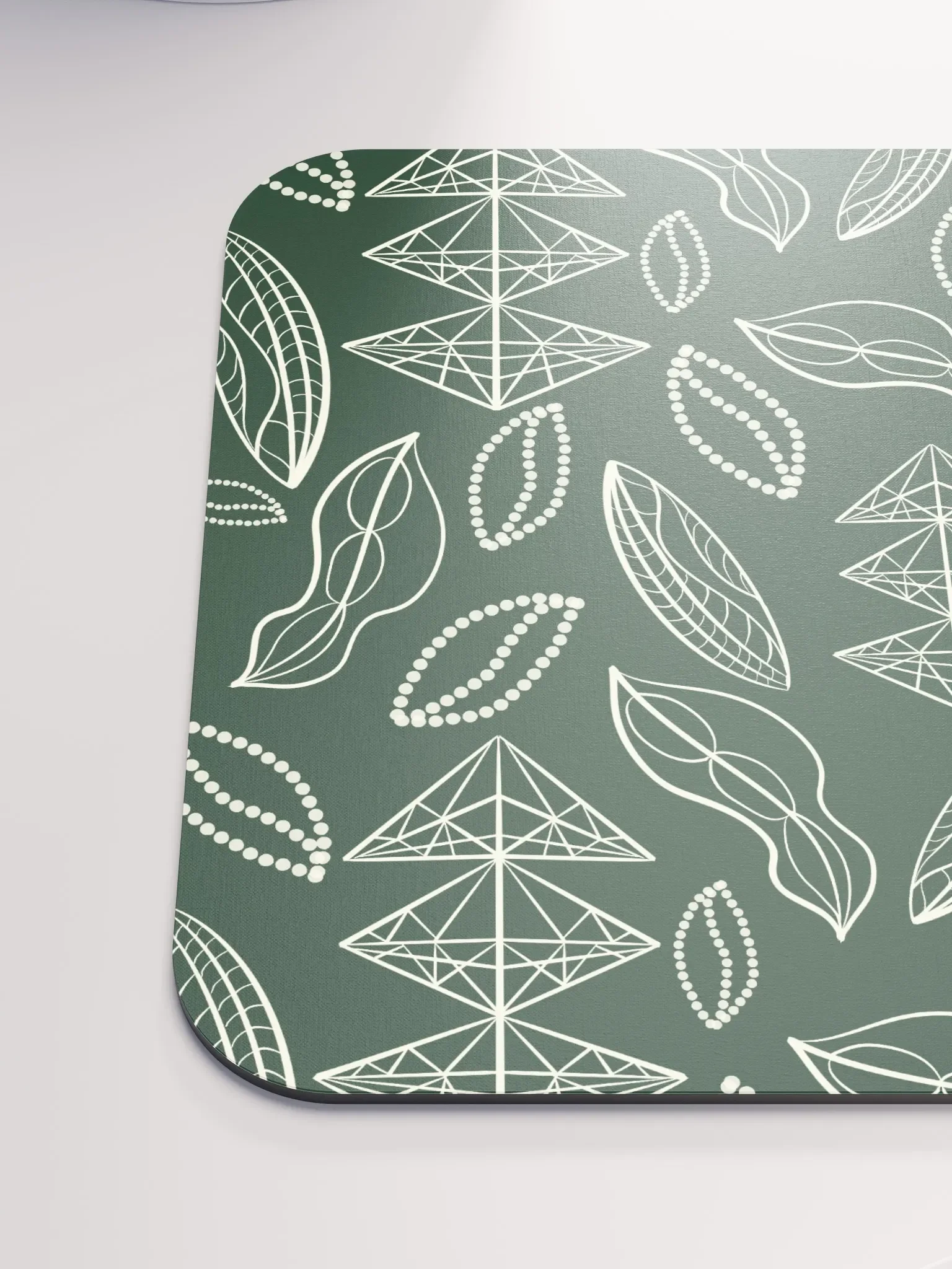 El Yunque Brew Bliss: Abstract Coffee Bean Tribal Mousepad product image (6)