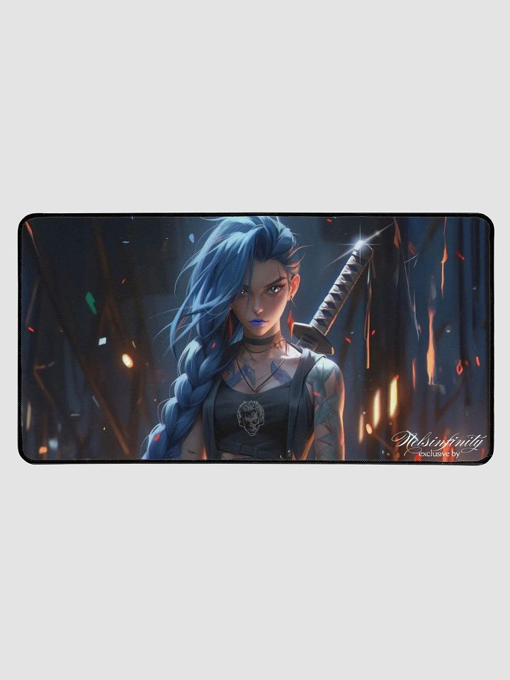 The Blue Steel Warrioress - Realm of Infinite Love Desk Mat product image (1)