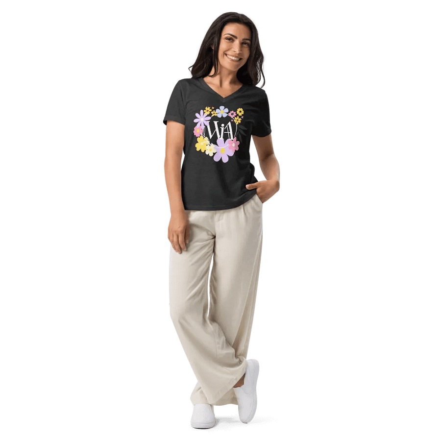WIA Bloom Women's V-Neck T-Shirt product image (9)