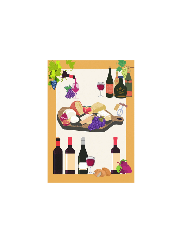 Vino & Formaggio Delight Poster product image (1)