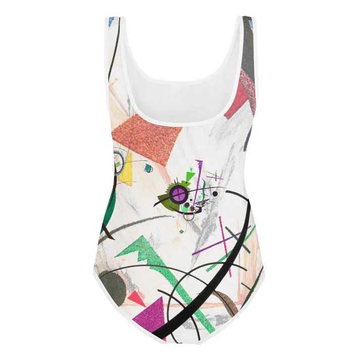 Abstract Lithographic Pattern Design Youth One Piece Swimsuit - V1 product image (2)