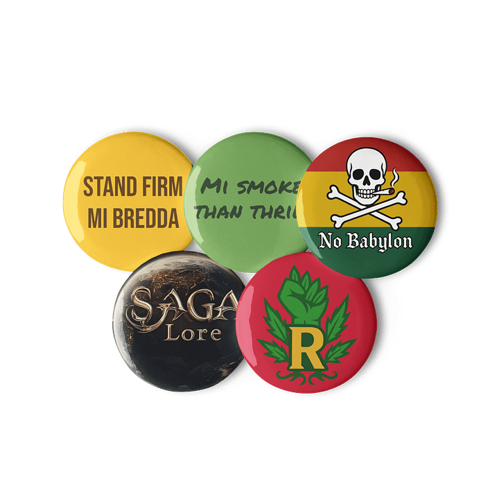 Rasta Pin Button Set product image (1)