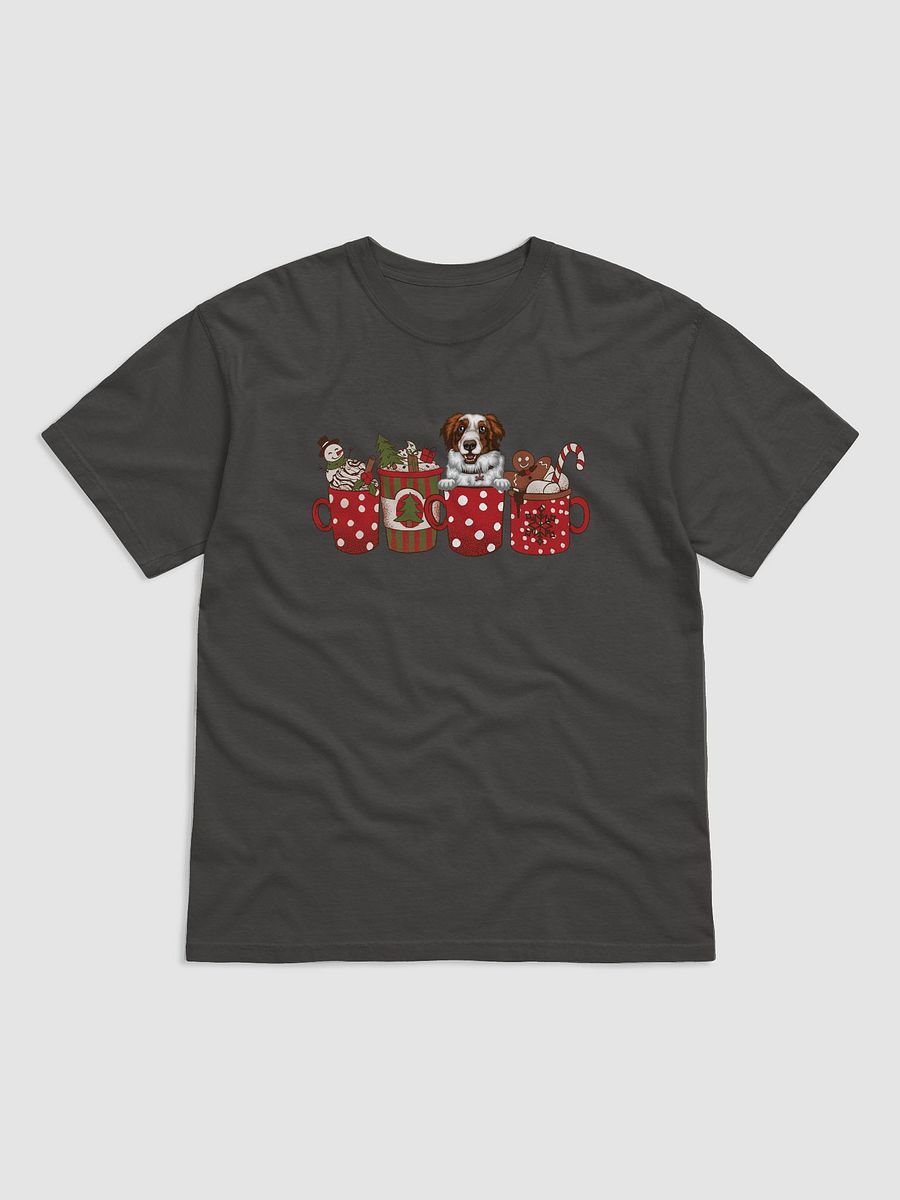 Cute Australian Shepherd(Red Tricolor) in a Christmas Cup T-Shirt | Funny Christmas Aussie Pup in a Cup product image (24)