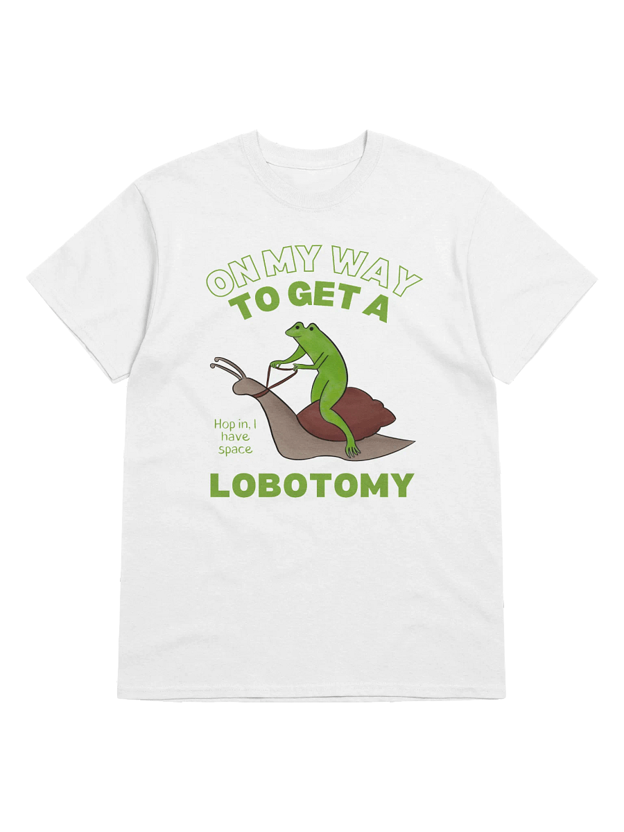 On My Way To Get A Lobotomy Frog On A Snail T-Shirt product image (1)