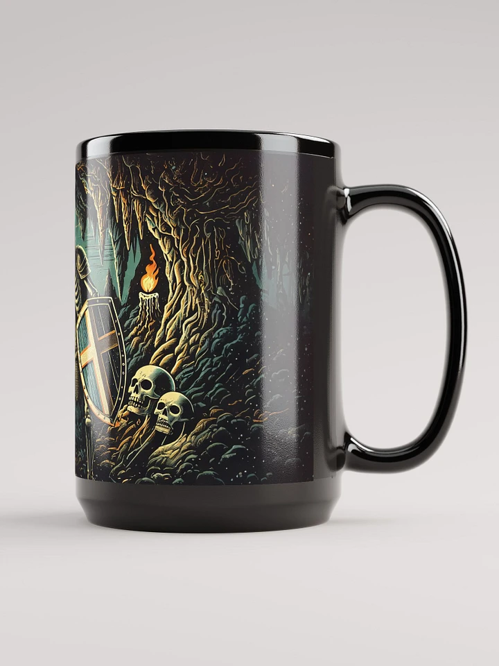 Skeleton Knight Explorer Black Glossy Mug product image (2)