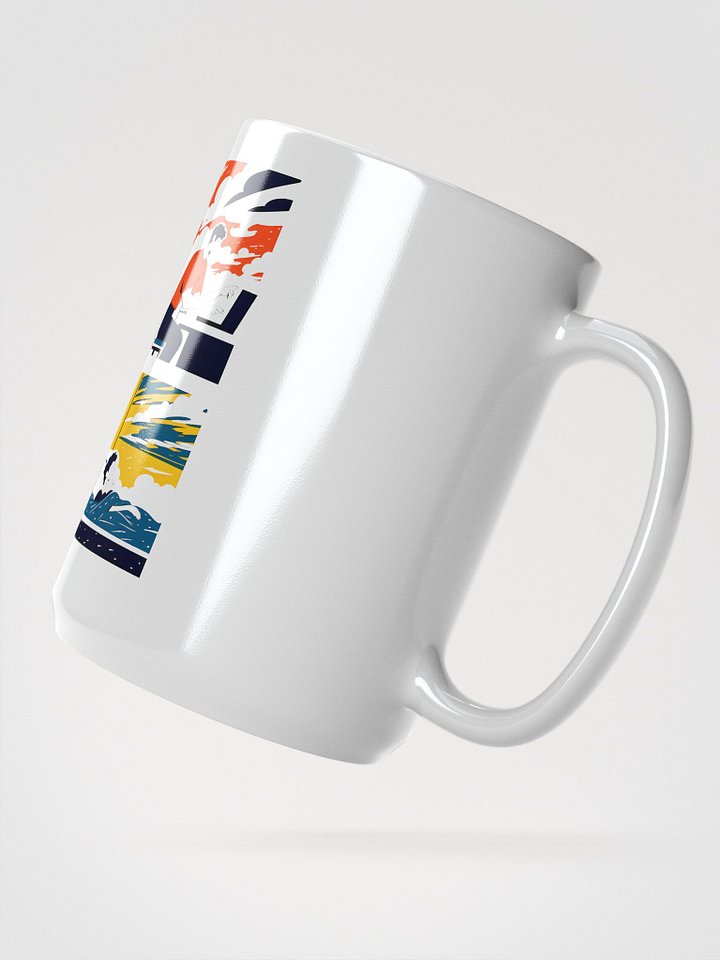 City Life Balance Poster | Wake, Work, Rest Art Glossy Mug product image (2)
