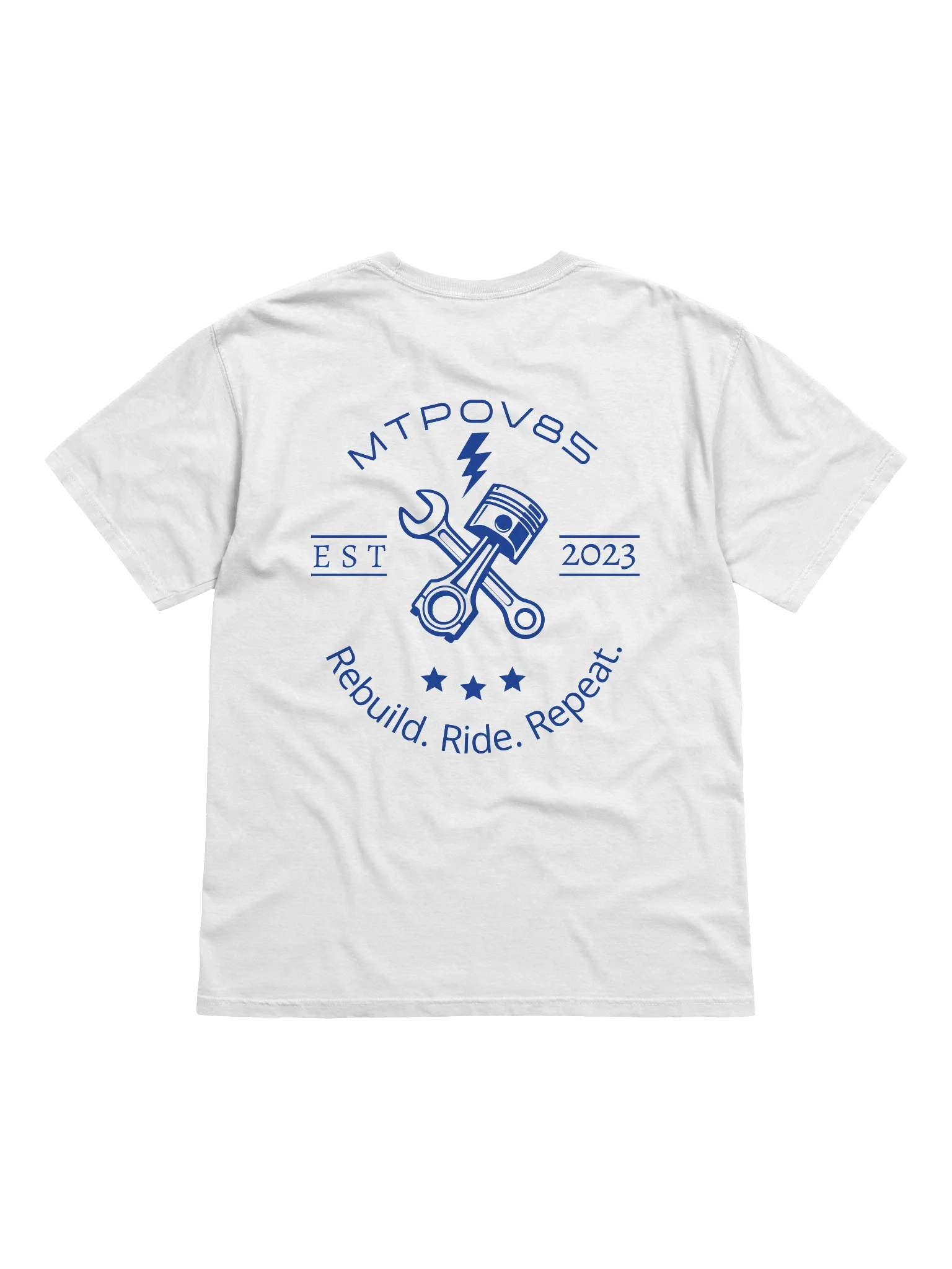 Rebuild. Ride. Repeat. Style 1, White T-Shirt product image (1)