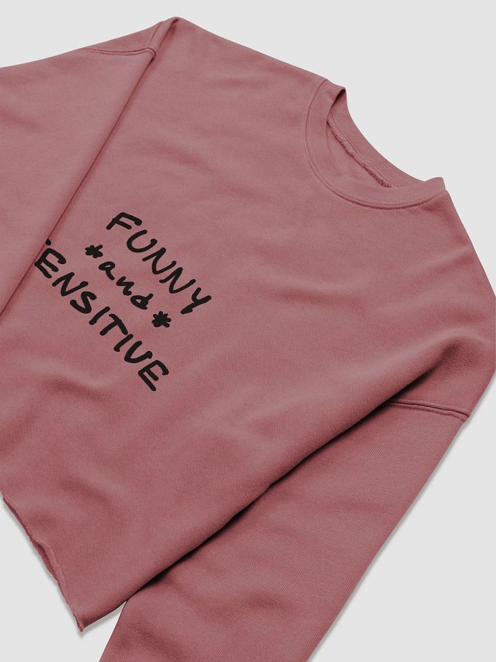 FUNNY *and* SENSITIVE printed cropped crewneck product image (1)