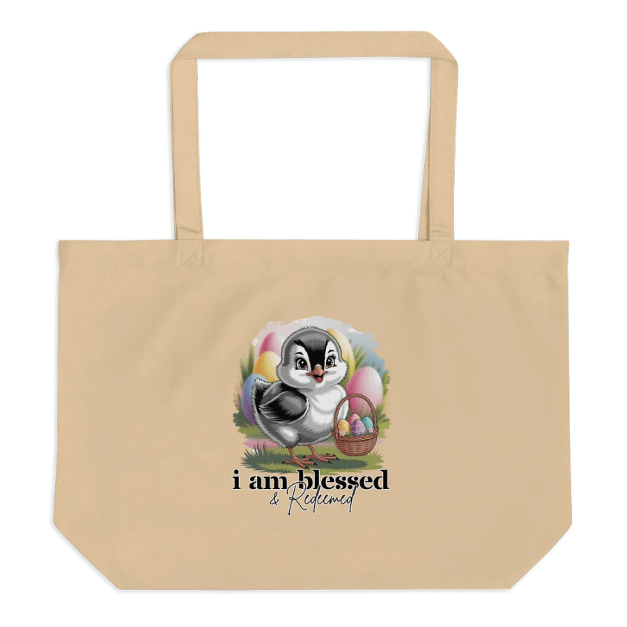 I am Blessed & Redeemed Christian Brush Stroke Organic Tote bag product image (1)