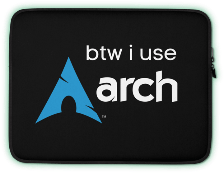 Laptop Sleeve with Arch Linux Slogan product image (1)