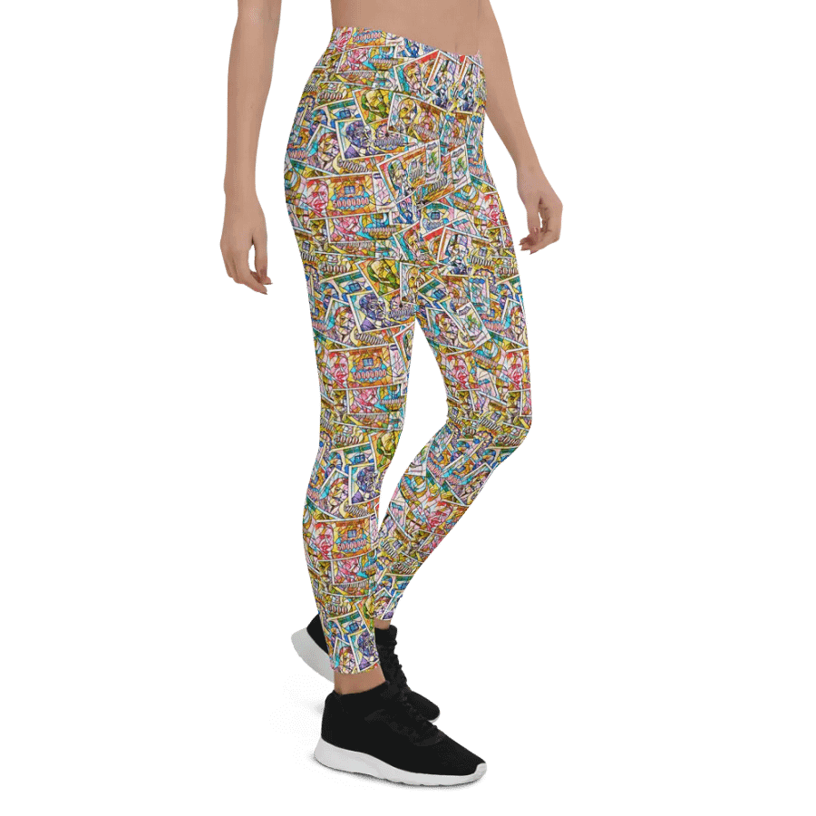 Jugoslovenski inflatorni dinar 1993 (Kolaž/mozaik) All-Over Print Leggings product image (7)
