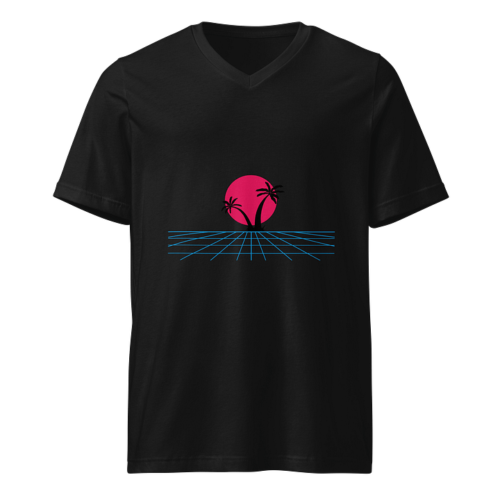 Synthwave Sunset V-Neck Tee product image (1)