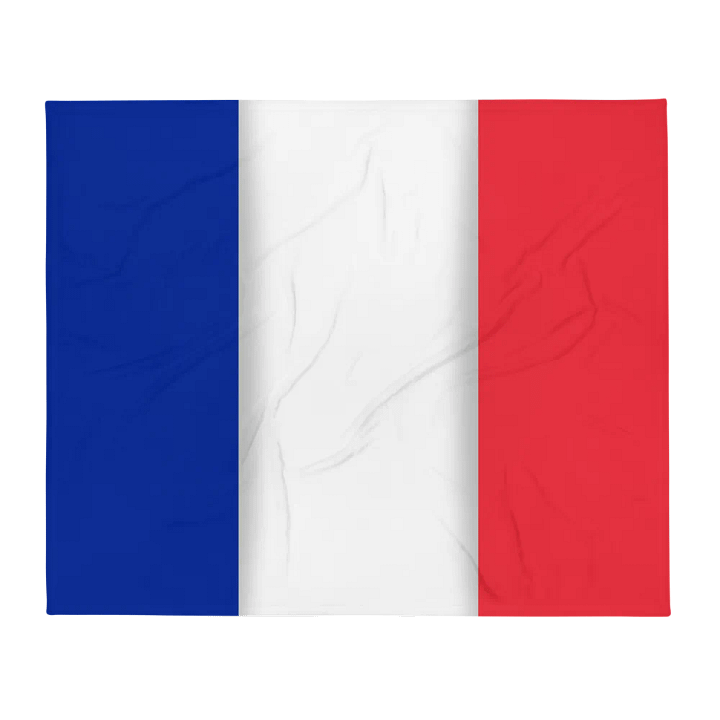 Blue White Red Flag Colored Throw Blanket product image (2)