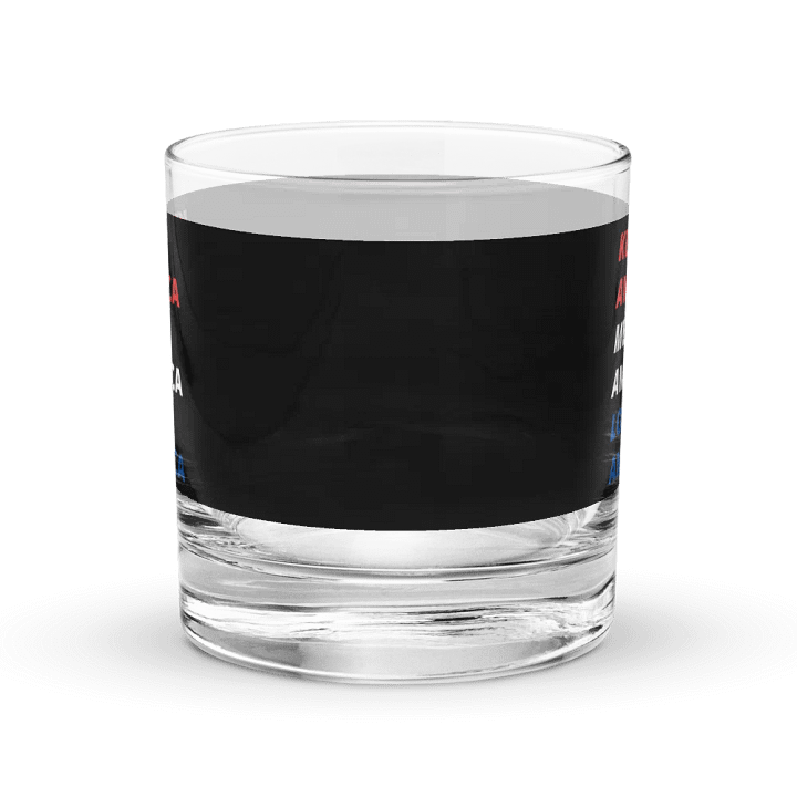 K A M A L A Red, White and Blue on Black Chromatic Rocks Glass product image (2)