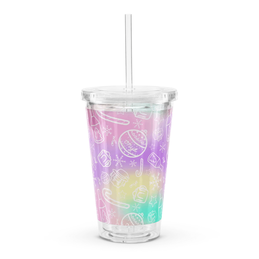 Limited Edition Christmas Tie Die Plastic Tumbler product image (4)
